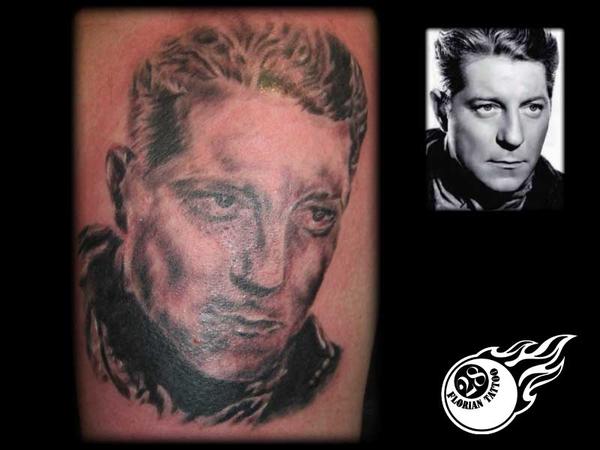 Photo de Portrait de Jean Gabin, portrait, tatouage