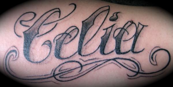 Photo de prénom, calligraphie, prénom réalisé par Art Corps Tattoo