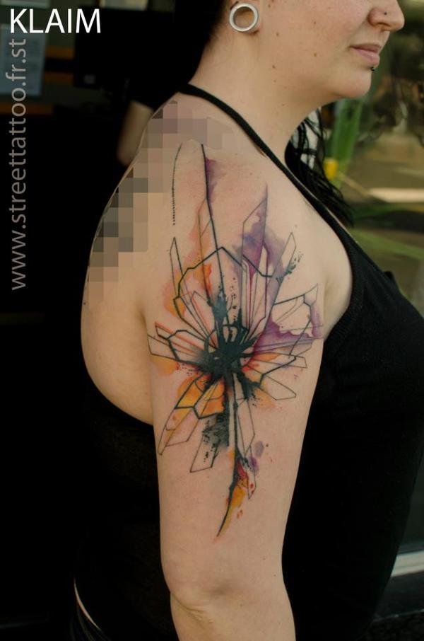 Photo de puppy aquarelle, tatouage, inclassable réalisé par Street Tattoo