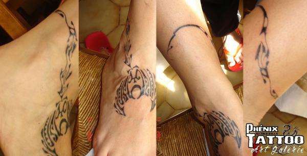 Raie sur le pied