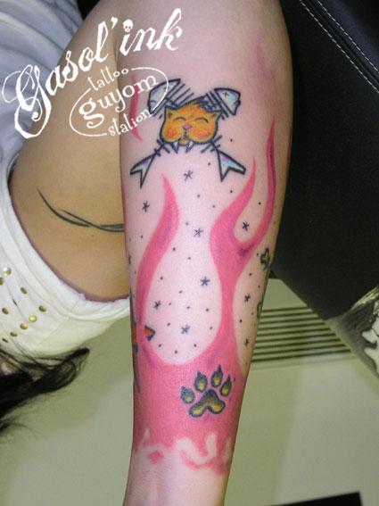 Photo de rn'r 003', tatouage, rok n' roll réalisé par gasol'ink / guyom tattoo station