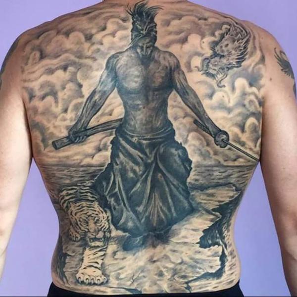 Photo de samourai / réalisme, portrait, Tatoueur réalisé par Phoenix tattoo
