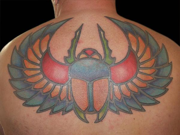 Photo de Scarabée égyptien, scarabee, tatouage réalisé par A m'aime la peau