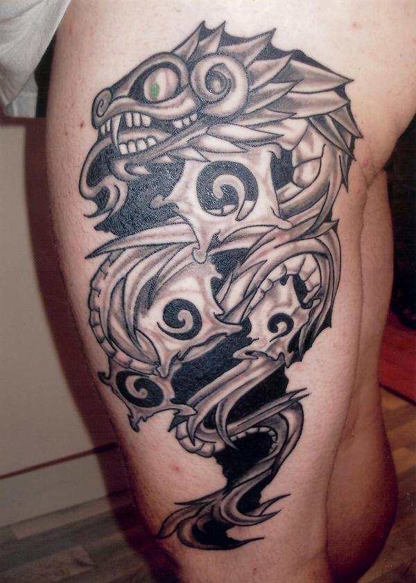 Photo de serpent astéque, tatouage, serpent astéque dragons réalisé par Art-eternel