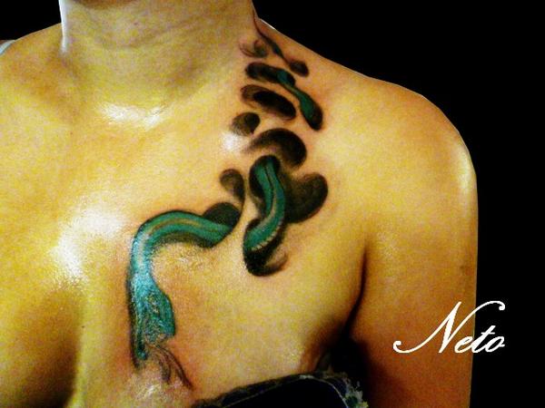 Photo de Serpent des bananiers, serpent, animaux réalisé par Tattoo Style Neto