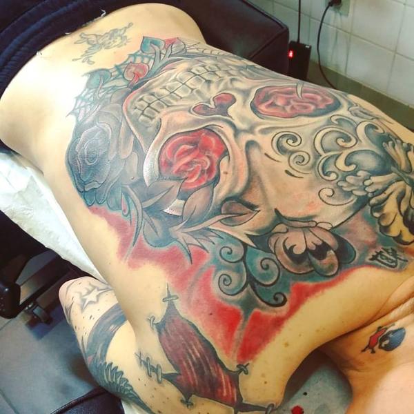 Photo de Skull, skull, tatouage réalisé par Eastern Tattoo