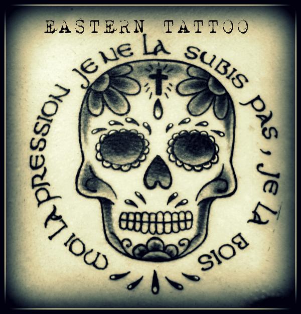 Photo de skull mexicain, fantastique, skull réalisé par Eastern Tattoo