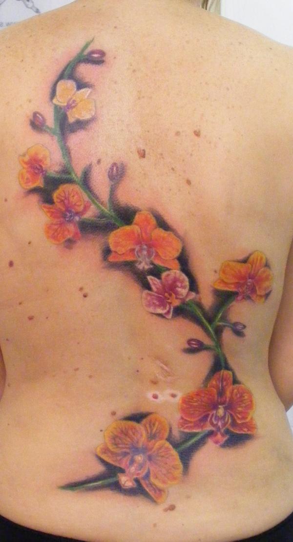 Tatouage orchidées