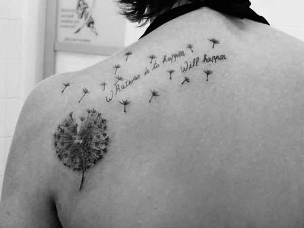 tatouage pissenlit