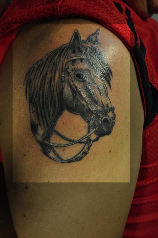 Photo de Tête de cheval, tête, cheval réalisé par Les Ames Tatouées