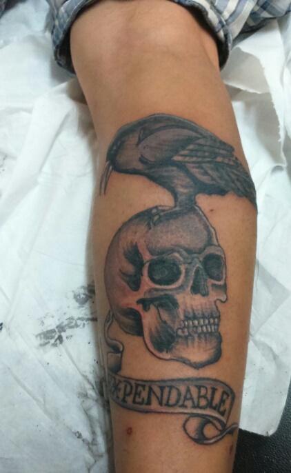 téte de mort corbeau
