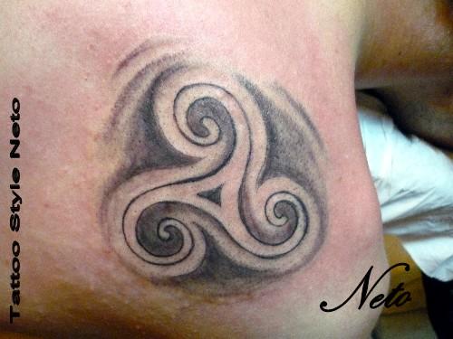 Photo de Triskel, croix, céltique réalisé par Tattoo Style Neto