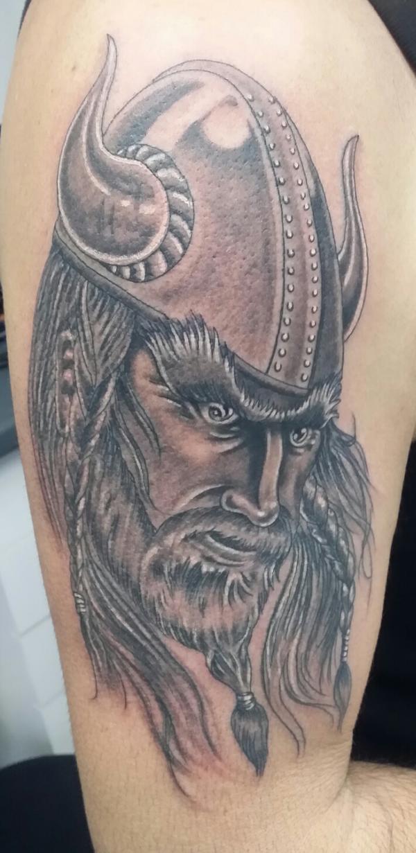 Photo de viking, portrait, viking