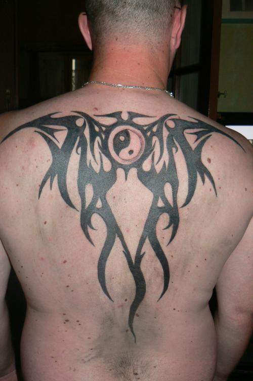 Photo de yin et yang, tribal, tatouage